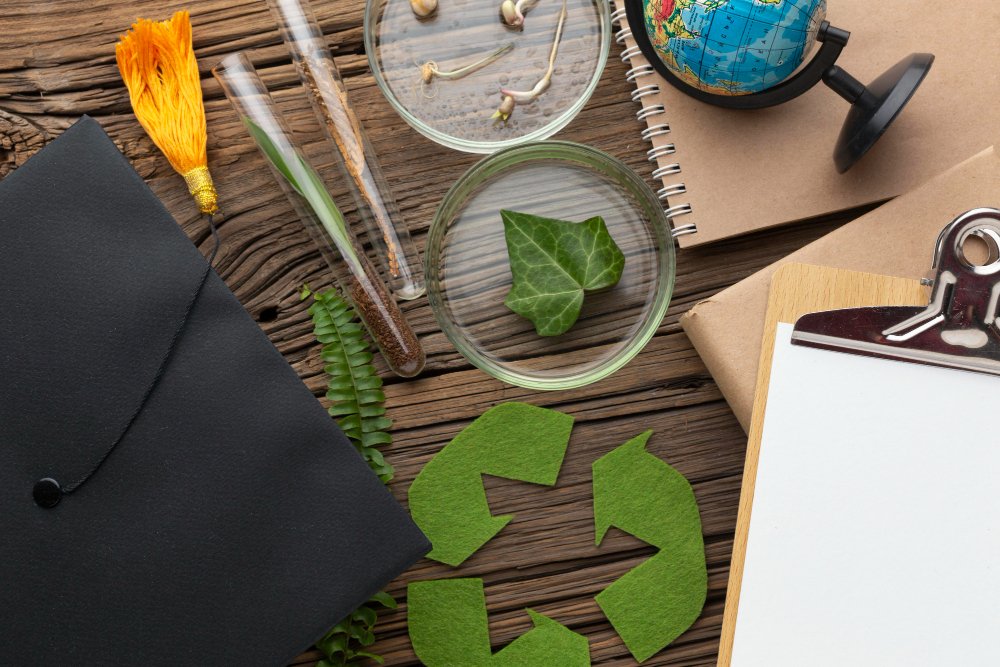 Sustainability research materials representing a globally networked climate and sustainability platform